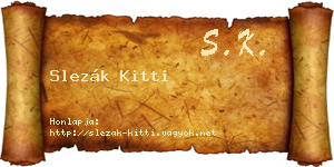 Slezák Kitti névjegykártya
